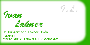 ivan lakner business card